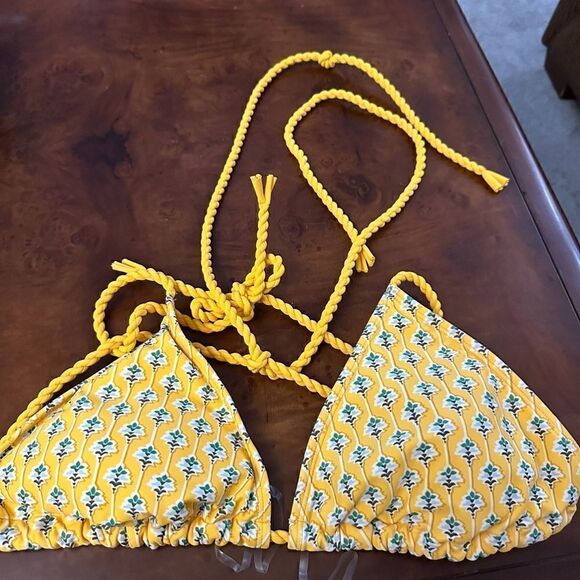 Rhode X Target Swim Dainty Lotus Print Triangle Bikini Top Women's NWT L - Picture 3 of 5